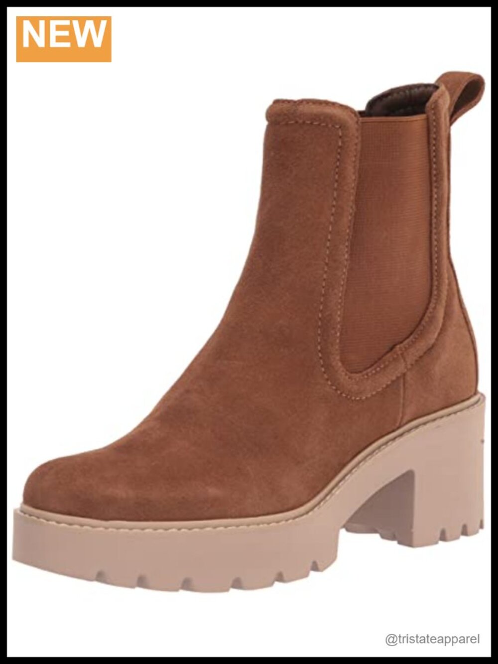 Dolce Vita Hawk H2O Women's Ankle Rain Boots Waterproof Pull-On Suede Block Heel